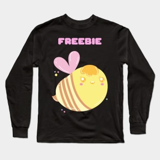 Bees Freebie Free Bee Gift for Bee Lovers Long Sleeve T-Shirt